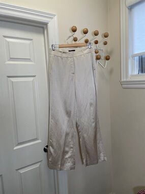 Cambio - Wide Legged Flowy Silk Pants - Cream - 6